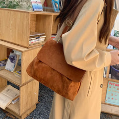 Winter Vintage Casual Women's Shoulder Bag Faux Suede Ladie