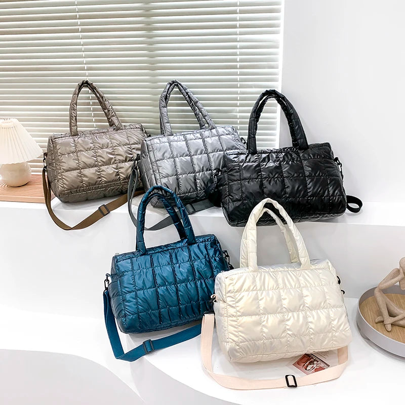 Winter Warm Down Women's Shoulder Bag High Capacity Crossbody Bag