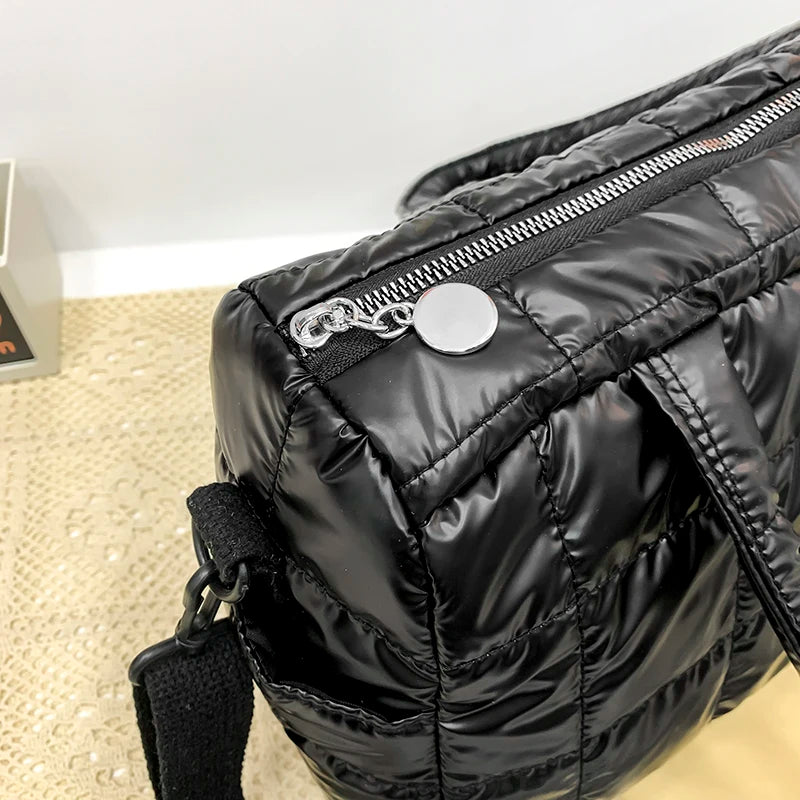 Winter Warm Down Women's Shoulder Bag High Capacity Crossbody Bag