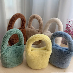 Winter Faux Fur Shoulder Tote Bag Ladies Bolsa Feminina