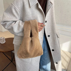 Winter Warm Fur Shoulder Tote Bag Ladies Bolsa Feminina