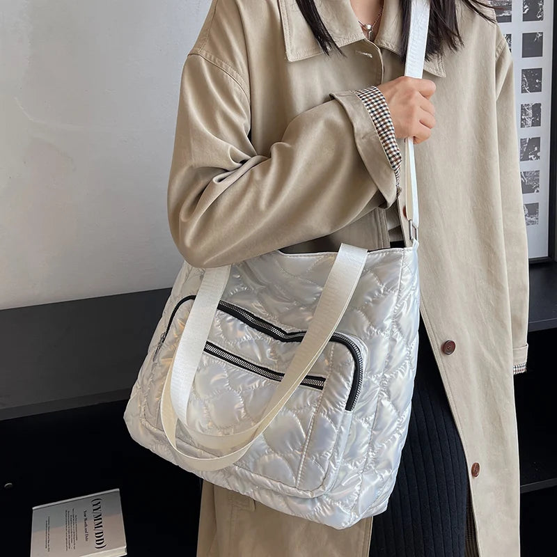 Winter Warm Women's Shoulder Bag Quilted Crossbody Bags for Women
