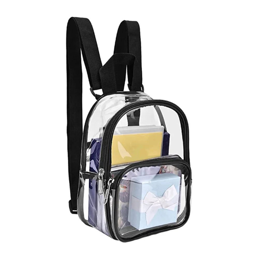 Winter Women Backpack Transparent School Book Bag for Teenager