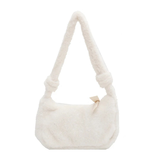 Winter Women Bag Faux Fur Solid Female Shoulder Bags