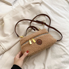 Winter Women Bags Woolen Handbags Crossbody Bags Plush Women Shoulder Bag Purse