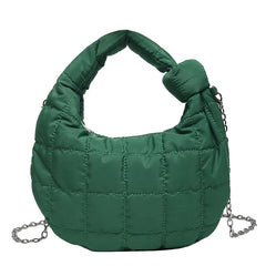 Winter Women Handbag Chain Shoulder Crossbody Bag Female Half Moon