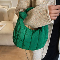 Winter Women Handbag Chain Shoulder Crossbody Bag Female Half Moon
