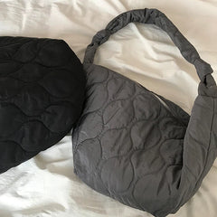 Winter Women Shoulder Bag Large Capacity Lingge Crossbody Hobos Bag