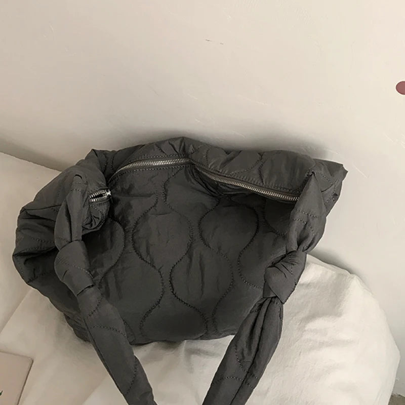 Winter Women Shoulder Bag Large Capacity Lingge Crossbody Hobos Bag