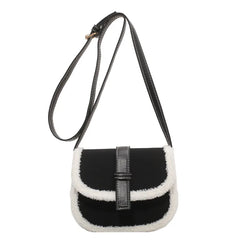 Winter Women Shoulder Bags Female Crossbody Bags Armpit Square Saddle Bags