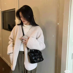 Winter Women's Down Small Shoulder Handbags Female Ladies Messenger Bags