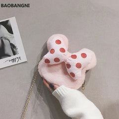 Winter Girl Bag Doll Cartoon Shoulder Bag Bow Bear Plush