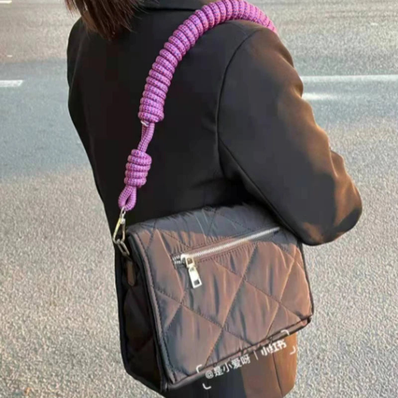Winter Hand Woven Small Square Bag Shoulder Bag