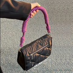 Winter Hand Woven Small Square Bag Shoulder Bag