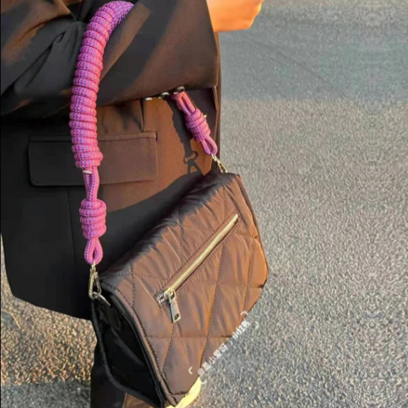 Winter Hand Woven Small Square Bag Shoulder Bag