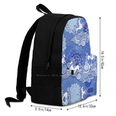 Unicorn Patterns Backpack Schoolbag Zipper Pouch