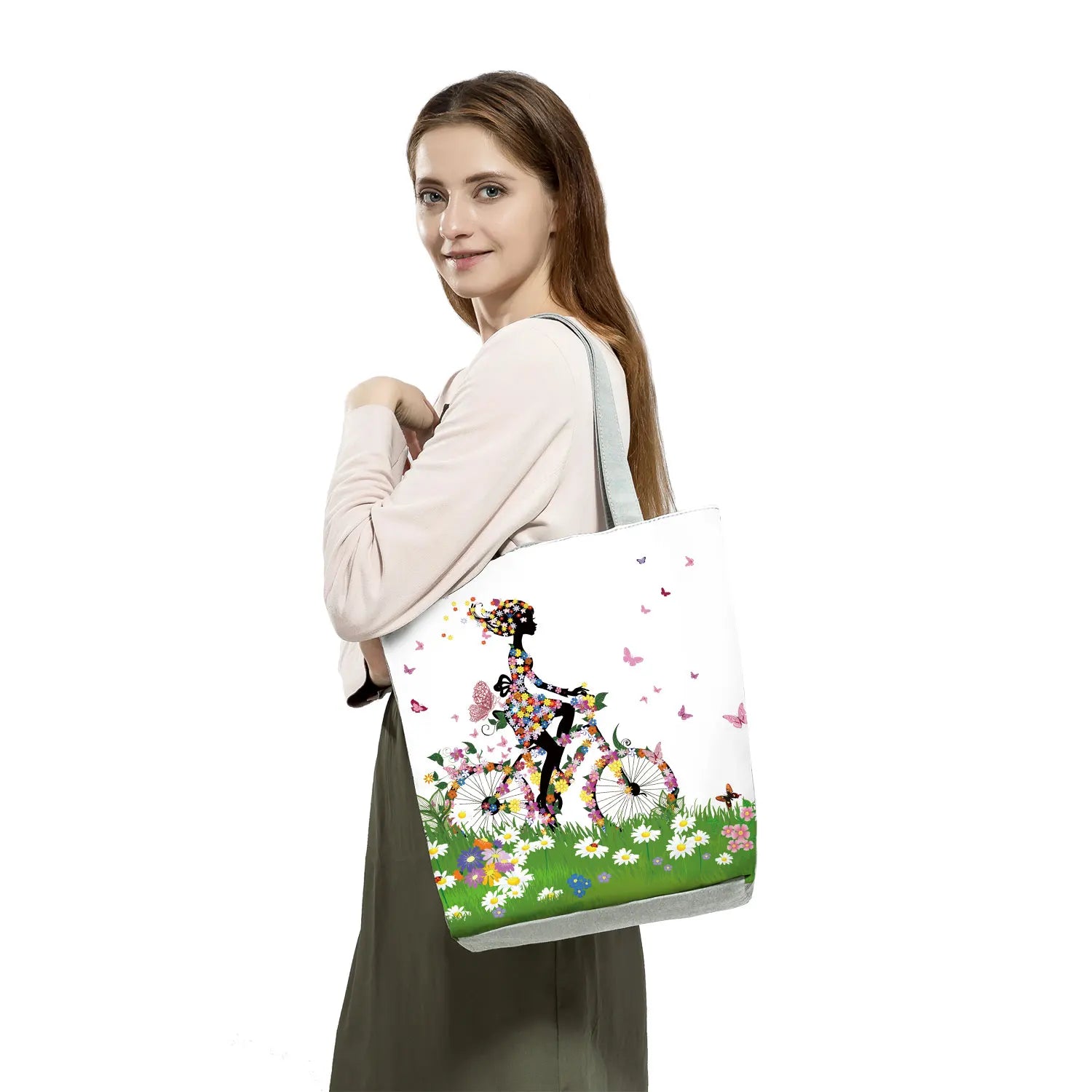 Eco Reusable Shopping Bags Women Large Tote Bags Handbags Pattern Shoulder Bag