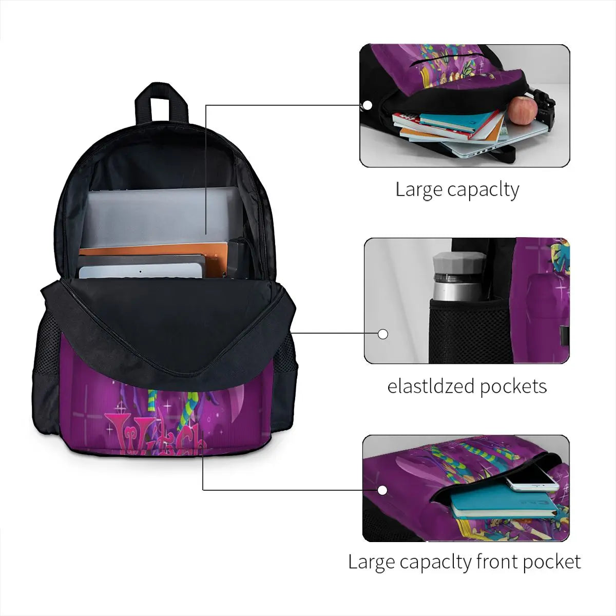 Witch Forever Backpacks Men's Bags Women Teenagers