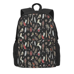 Witchy Pattern Dark Backpacks Men's Women's Zipper Close Backpack