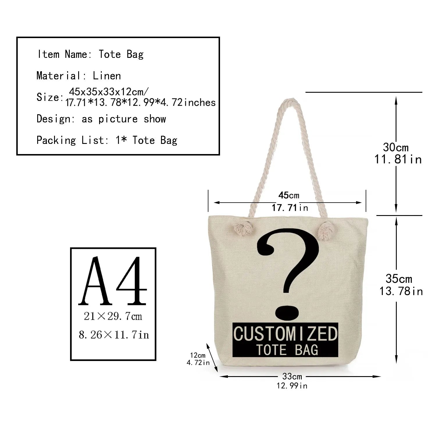 High Capacity Plant Shoulder Bag Thick Rope Casual Handbag For Women