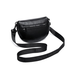 Wmnuo Leather Waist Bags Women Letter Half Moon Chest Bag