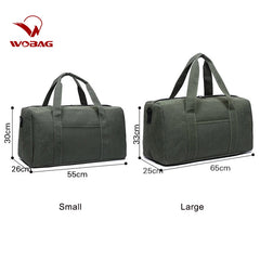 Wobag Travel Duffle Bag Gym Luggage Canvas Weekend Bag