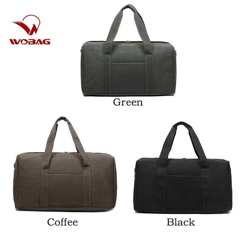 Wobag Travel Duffle Bag Gym Luggage Canvas Weekend Bag