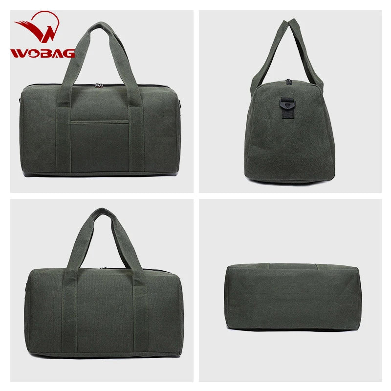 Wobag Travel Duffle Bag Gym Luggage Canvas Weekend Bag