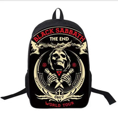 Wolf Husky Printing Backpack Men Women Street Rock Backpack Pug Backpacks