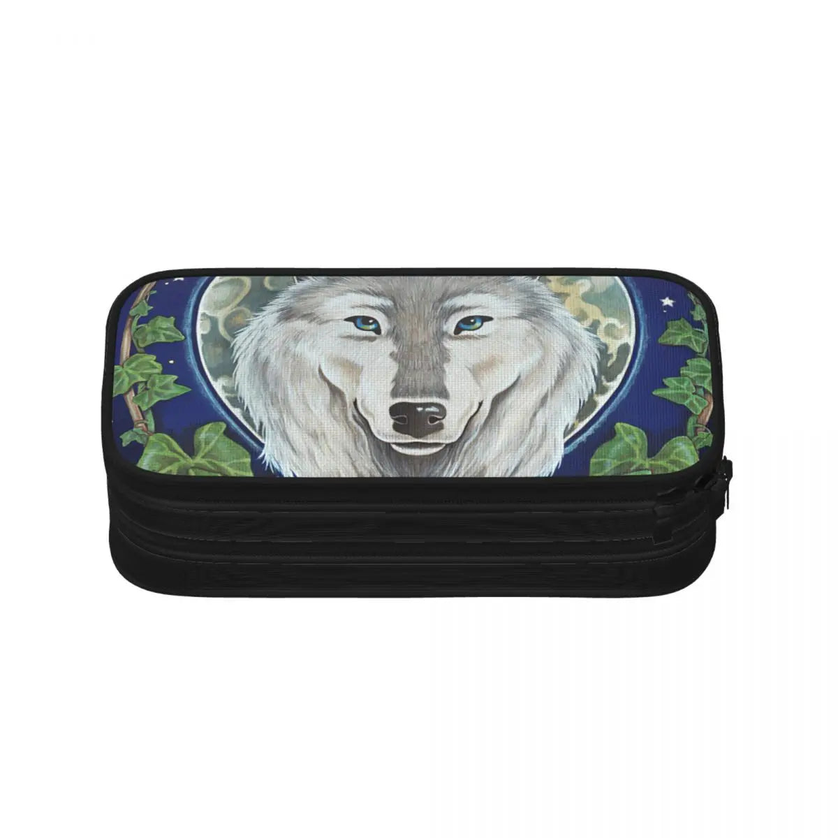 Wolf Pen Box Student School Anime Zipper Pen Bag Child Stationery Bag