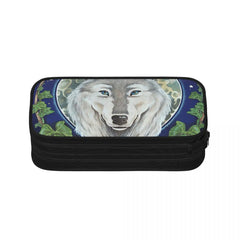 Wolf Pen Box Student School Anime Zipper Pen Bag Child Stationery Bag