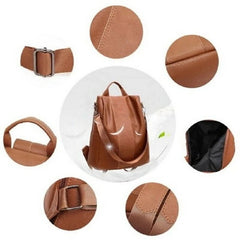 Anti-theft Backpack Bag Casual Dual-use Leather Large Capacity Backpack