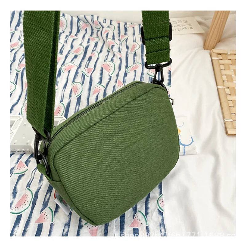 Canvas Small Square Cartoon Fairy Messenger Bag