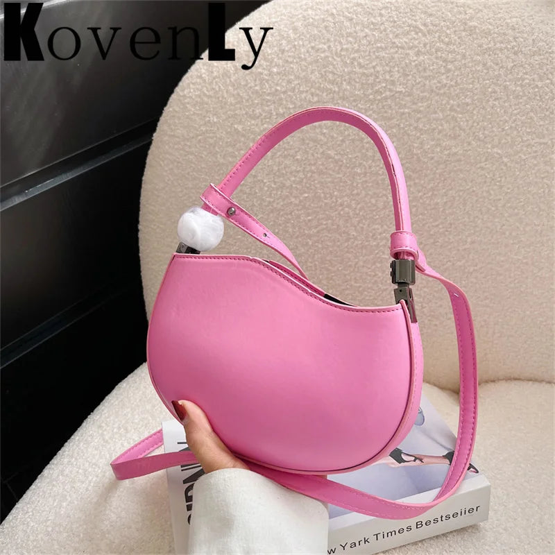 Retro Leather Clutch Purse Crossbody Bag Small Chain Messenger Bag