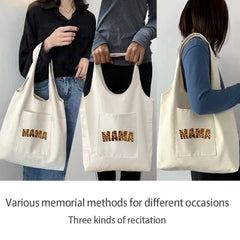 Woman Canvas Bag Shopper Portable Travel Large-capacity Storage