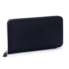 Women's Ultra-thin Leather Zipper Wallet for Mobile Phone