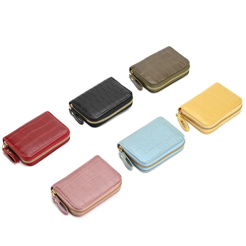Stone Pattern Card Wallet for Women
