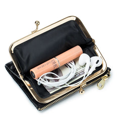 Cow Leather Lady Coin Purse Wallet for Girl