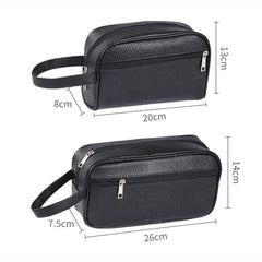 Women Cosmetics Bag Men Handbag PU Leather Phone Wristlet Bag