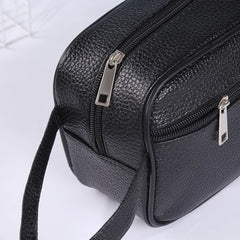 Women Cosmetics Bag Men Handbag PU Leather Phone Wristlet Bag