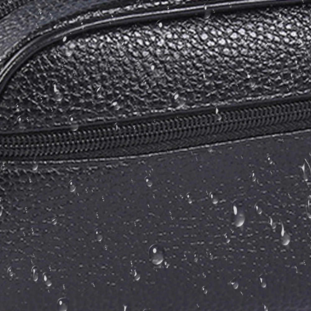 Women Cosmetics Bag Men Handbag PU Leather Phone Wristlet Bag