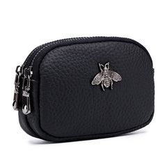 Leather Coin Purse Men Small Change Pocket RFID Blocking