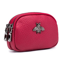Leather Coin Purse Men Small Change Pocket RFID Blocking