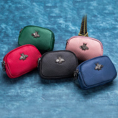 Leather Coin Purse Men Small Change Pocket RFID Blocking