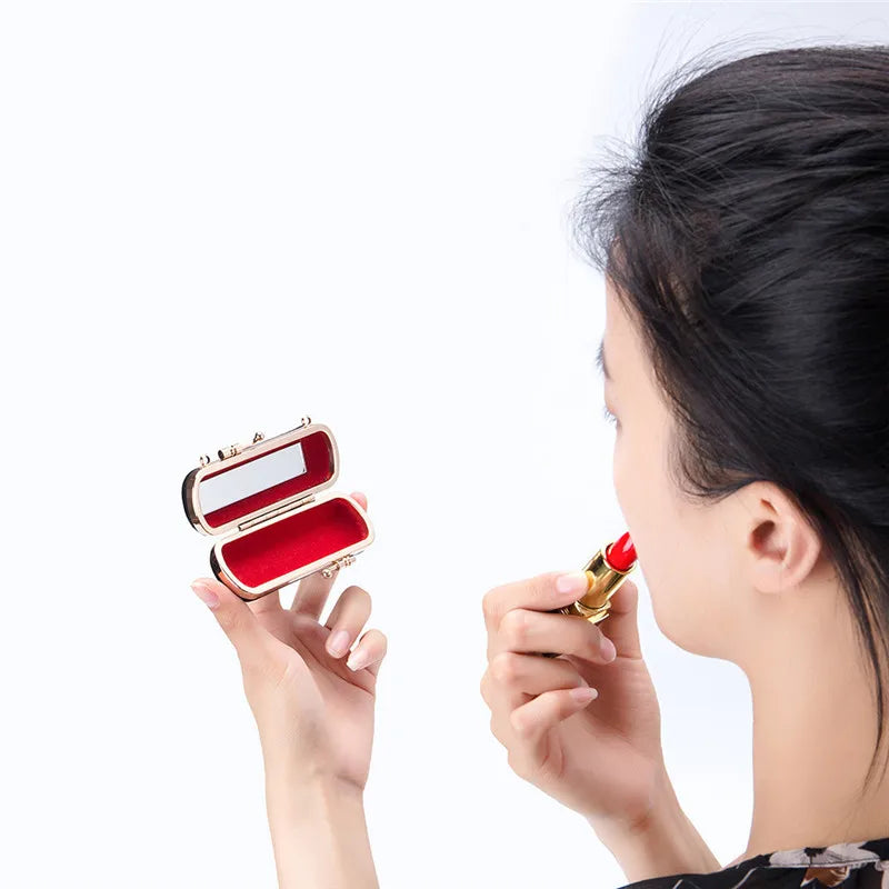 Sheepskin Lipstick Box With Mirror