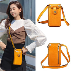 Cow Leather Crossbody Bag Cell Phone Purse For Girl