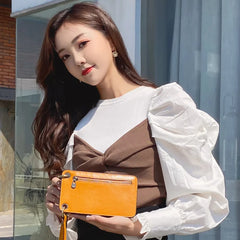 Cow Leather Crossbody Bag Cell Phone Purse For Girl