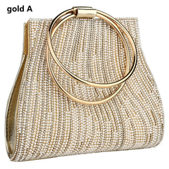 Diamond Rhinestone Clutch Crystal Evening Bag Wedding Purse Party Banquet