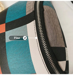 Woman Fanny Pack Pu Leather Stripe Waist Packs Hip Bags Women's Waistband
