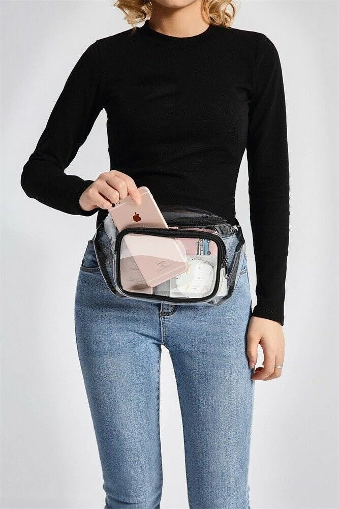 Clear Jelly Messenger Bag Fanny Pack Waist Belt Chest Bag